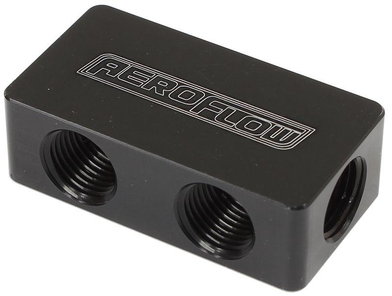 Aeroflow Compact Distribution Block (AF456-02-04BLK) AF456-02-04BLK