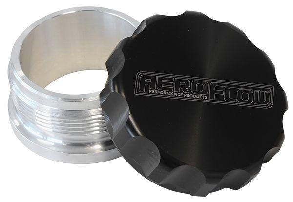 Aeroflow 1" Billet Aluminium Weld-On Filler with Black Cap (AF460-16BLK)