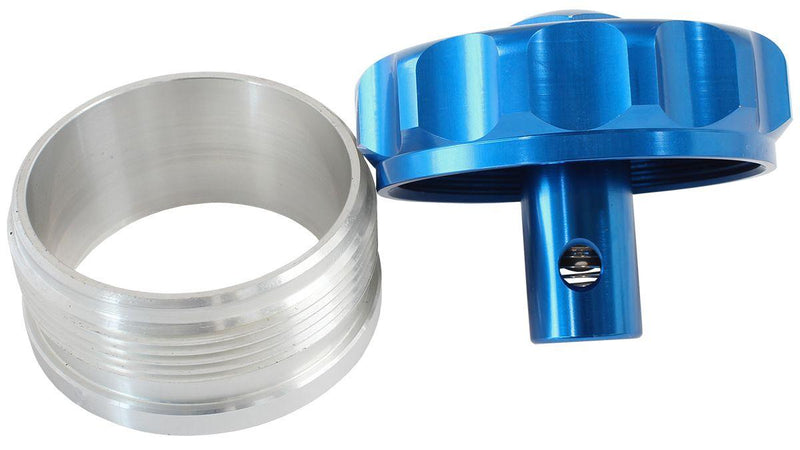 Aeroflow Billet Aluminium Weld-On Filler Neck & Cap - Blue (AF460-32-RV-BL) AF460-32-RV-BL