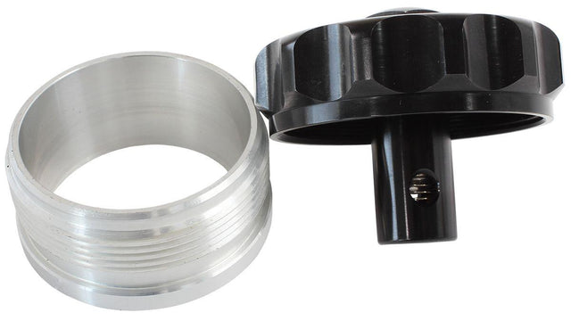 Aeroflow Billet Aluminium Weld-On Filler Neck & Cap - Black (AF460-32-RV-BLK) AF460-32-RV-BLK