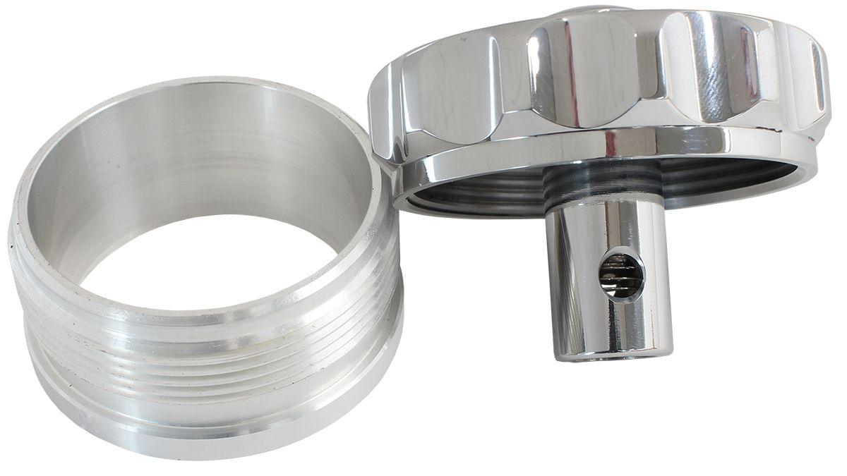 Aeroflow Billet Aluminium Weld-On Filler Neck & Cap - Polished (AF460-32-RV-P) AF460-32-RV-P