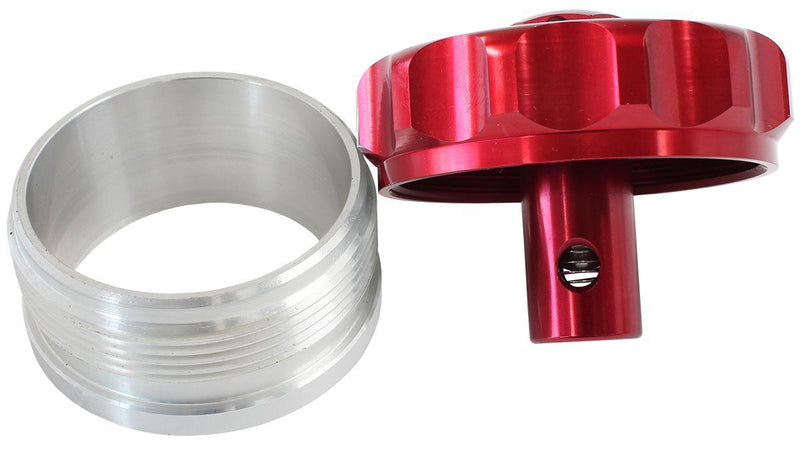 Aeroflow Billet Aluminium Weld-On Filler Neck & Cap - Red (AF460-32-RV-R) AF460-32-RV-R