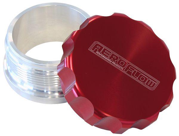Aeroflow 2" Billet Aluminium Weld-On Filler with Red Cap (AF460-32R) AF460-32R