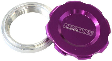 Aeroflow Low Profile Billet Aluminium Filler Cap & Bung (AF465-24PUR) AF465-24PUR