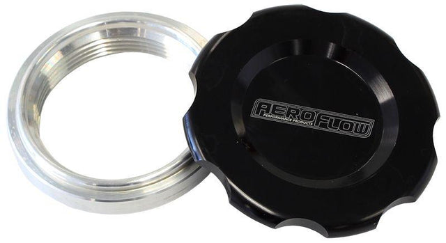 Aeroflow Low Profile Billet Aluminium Filler Cap & Bung (AF465-32BLK) AF465-32BLK