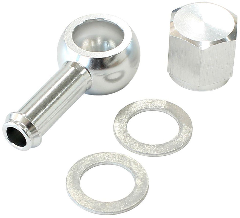 Aeroflow 90° Fuel Pump Banjo Kit - Silver (AF49-1020S) AF49-1020S