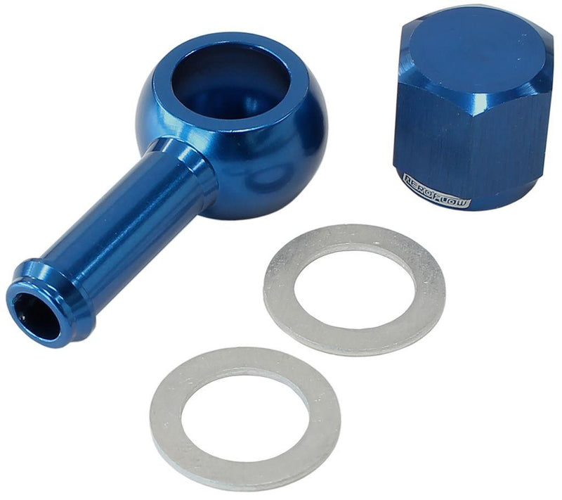 Aeroflow 90° Fuel Pump Banjo Kit - Blue (AF49-1020) AF49-1020