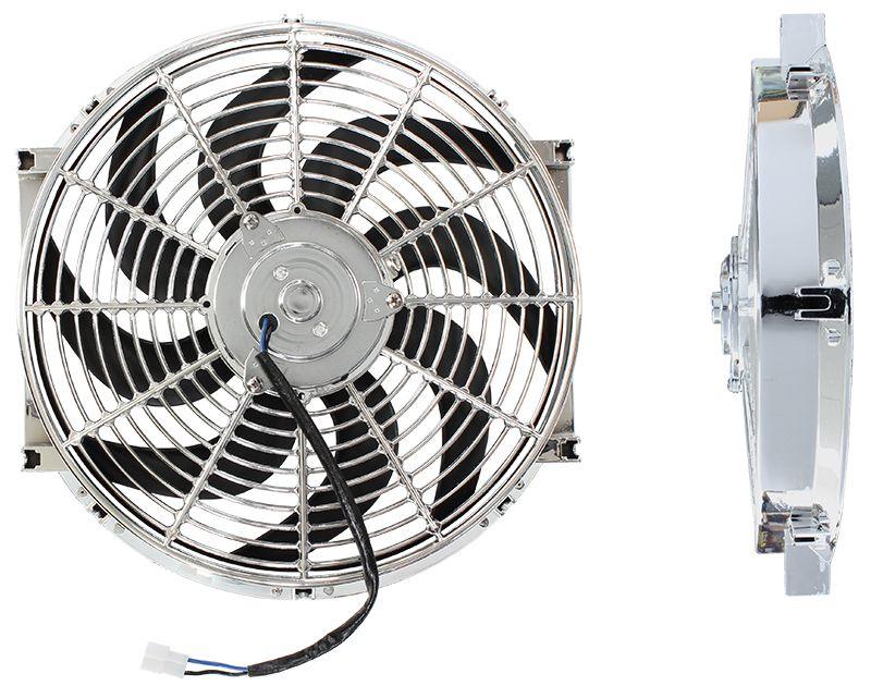Aeroflow 14" Chrome Electric Thermo Fan (AF49-1027) AF49-1027