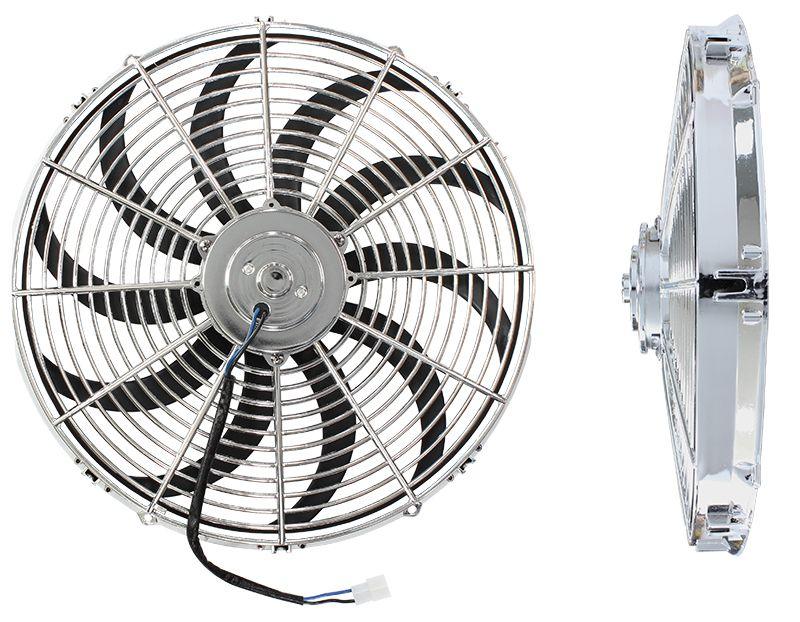 Aeroflow 16" Chrome Electric Thermo Fan (AF49-1028) AF49-1028