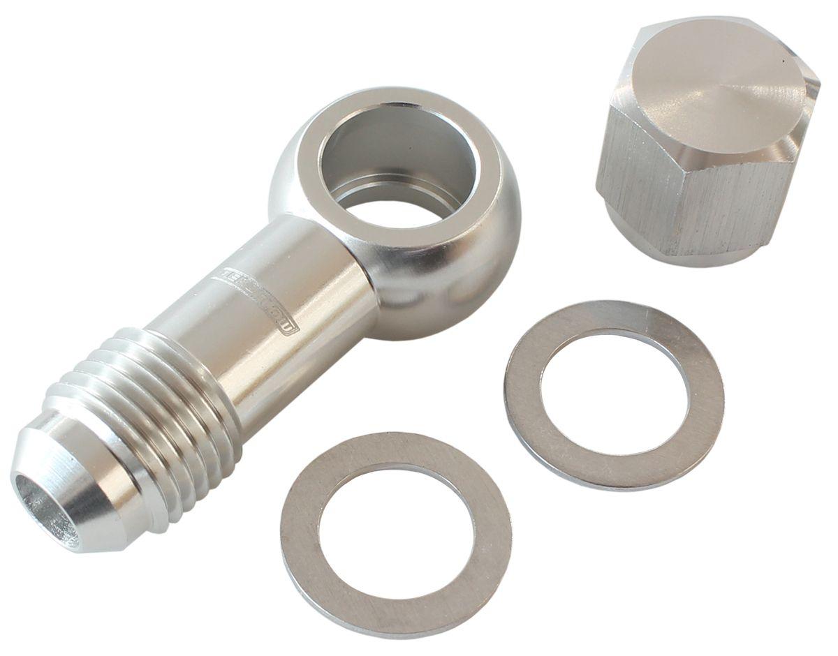 Aeroflow 90° Fuel Pump Banjo Kit - Red (AF49-1034S) AF49-1034S