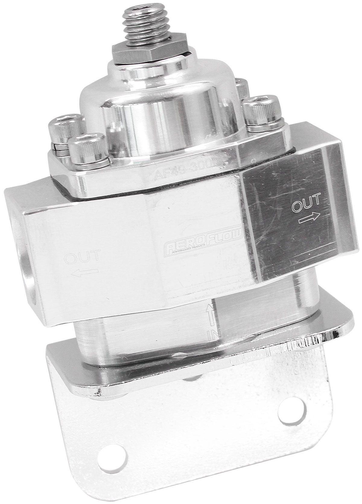 Aeroflow Billet 2-Port Fuel Pressure Regulator with -8 ORB Ports (AF49-3000P) AF49-3000P