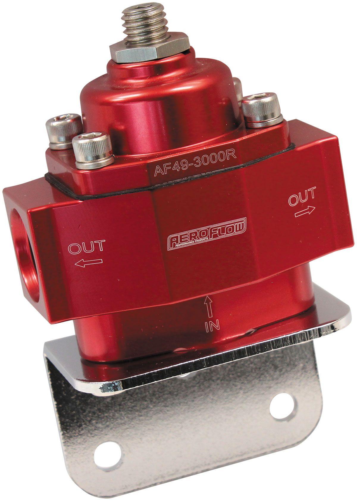 Aeroflow Billet 2-Port Fuel Pressure Regulator with -8 ORB Ports (AF49-3000R) AF49-3000R