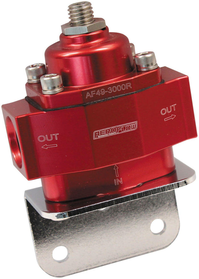 Aeroflow Billet 2-Port Fuel Pressure Regulator with -8 ORB Ports (AF49-3000R) AF49-3000R