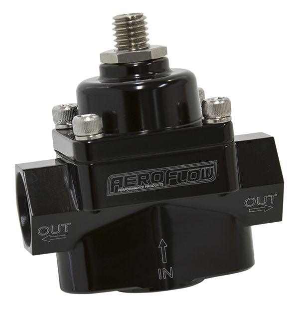 Aeroflow Billet 2-Port Fuel Pressure Regulator with 3/8" NPT Ports (AF49-4000BLK) AF49-4000BLK
