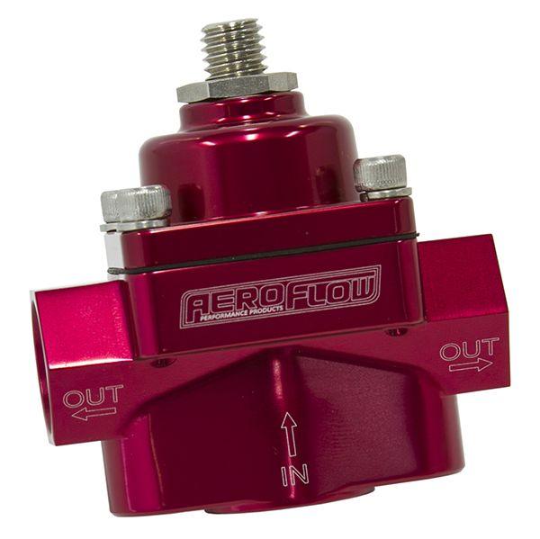 Aeroflow Billet 2-Port Fuel Pressure Regulator with 3/8" NPT Ports (AF49-4000R)