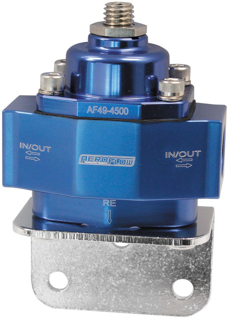 Aeroflow Billet Bypass Fuel Pressure Regulator 4.5-9psi Adjustable (AF49-4500) AF49-4500