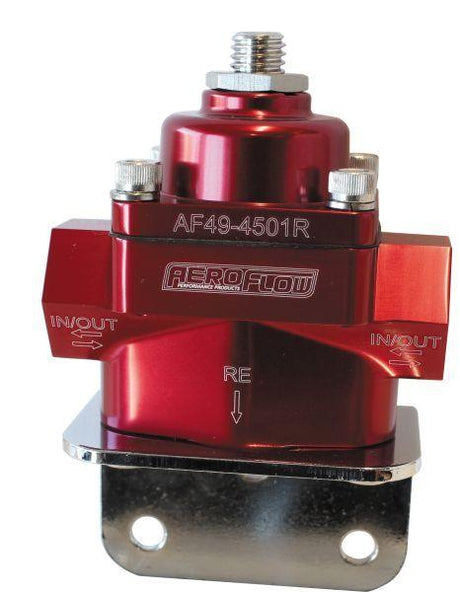 Aeroflow Billet Bypass Fuel Pressure Regulator 4.5-9psi Adjustable (AF49-4501R) AF49-4501R