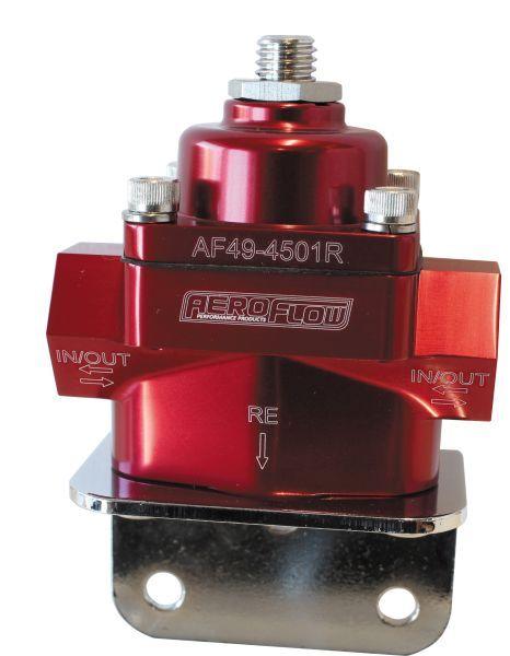 Aeroflow Billet Bypass Fuel Pressure Regulator 4.5-9psi Adjustable (AF49-4501R) AF49-4501R