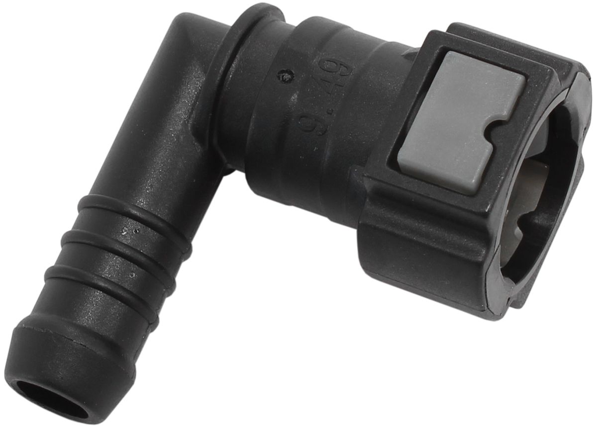 Aeroflow Push-On 3/8" to 3/8" (9.65mm) 90° Barb EFI Fitting (AF49-7012)