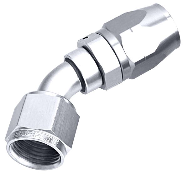 Aeroflow 500 Series Cutter Swivel 45° Hose End -16AN (AF502-16S)
