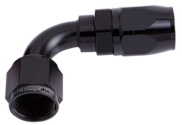 Aeroflow 500 Series Cutter Swivel 90° Hose End -16AN (AF503-16BLK)