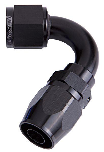 Aeroflow 500 Series Cutter Swivel 120° Hose End -4AN (AF504-04BLK)