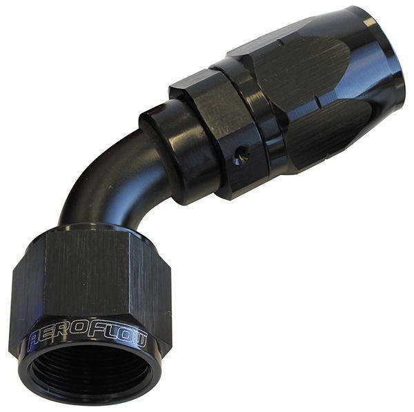 Aeroflow 500 Series Cutter Swivel 60° Hose End -4AN (AF508-04BLK)