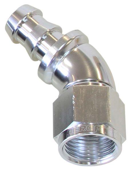 Aeroflow 510 Series Full Flow Tight Radius Push Lock 45° Hose End -12AN (AF512-12S) AF512-12S