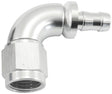 Aeroflow 510 Series Full Flow Tight Radius Push Lock 90° Hose End -6AN To 5/16" (8mm) Barb (AF513-06-05S) AF513-06-05S
