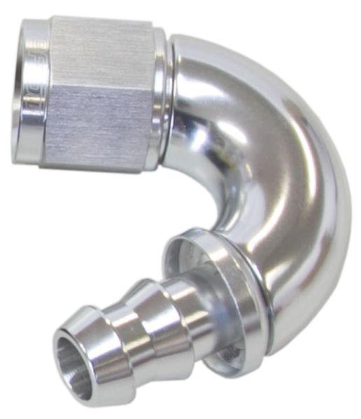 Aeroflow 510 Series Full Flow Tight Radius Push Lock 150° Hose End -4AN (AF515-04S)