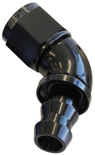 Aeroflow 510 Series Full Flow Tight Radius Push Lock 60° Hose End -8AN (AF518-08BLK) AF518-08BLK