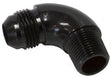 Aeroflow 90° NPT to AN Full Flow Adapter 1/2" to -6AN (AF522-06-08BLK) AF522-06-08BLK