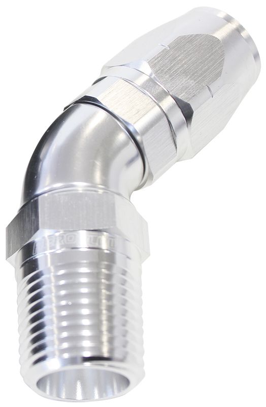 Aeroflow 45° Male NPT Full Flow Swivel Hose End 3/8" to -10AN (AF528-10-06S)
