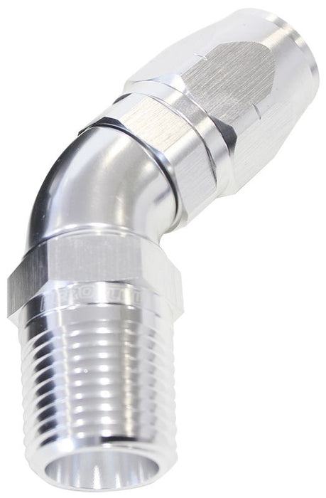 Aeroflow 45° Male NPT Full Flow Swivel Hose End 3/8" to -10AN (AF528-10-06S)