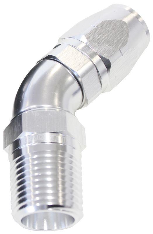 Aeroflow 45° Male NPT Full Flow Swivel Hose End 1/2" to -10AN (AF528-10-08S) AF528-10-08S