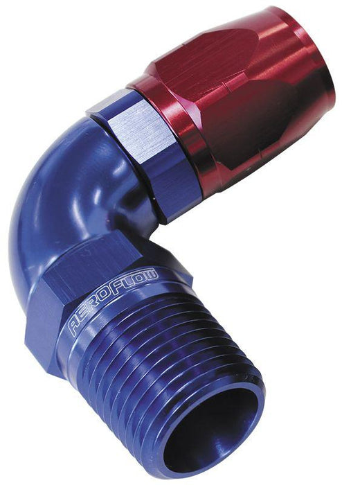 Aeroflow 90° Male NPT Full Flow Swivel Hose End 1/8" to -6AN (AF529-06-02)