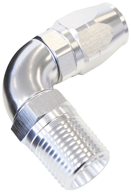 Aeroflow 90° Male NPT Full Flow Swivel Hose End 1/4" to -6AN (AF529-06-04S)