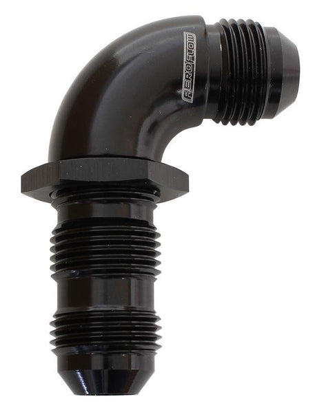 Aeroflow 90° Full Flow AN Bulkhead -16AN (AF533-16BLK) AF533-16BLK