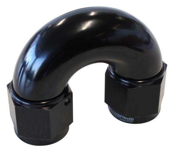 Aeroflow 180° Full Flow Female Coupler -12AN (AF536-12BLK) AF536-12BLK