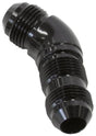Aeroflow 45° Full Flow AN Bulkhead -8AN (AF537-08BLK) AF537-08BLK