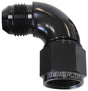 Aeroflow 90° Full Flow Female/Male Flare Swivel -6AN (AF543-06BLK) AF543-06BLK