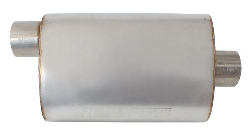 Aeroflow 5500 Series Stainless Steel 4" Offset/Center Muffler (AF5501-400)