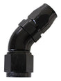 Aeroflow 550 Series Cutter Style One Piece Swivel 45° Stepped Hose End -10AN to -12 Hose (AF552-12-10BLK) AF552-12-10BLK