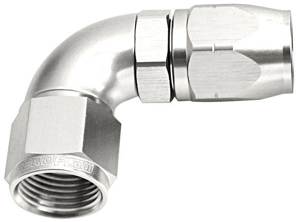 Aeroflow 550 Series Cutter One-Piece Full Flow Swivel 90° Hose End -4AN (AF553-04S) AF553-04S