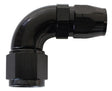 Aeroflow 550 Series Cutter Style One Piece Swivel 90° Stepped Hose End -16AN to -12 Hose (AF553-12-16BLK) AF553-12-16BLK