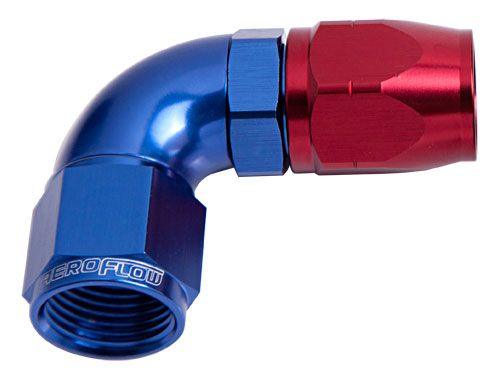 Aeroflow 550 Series Cutter One-Piece Full Flow Swivel 90° Hose End -12AN (AF553-12) AF553-12