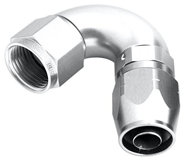 Aeroflow 550 Series Cutter One-Piece Full Flow Swivel 120° Hose End -4AN (AF554-04S)