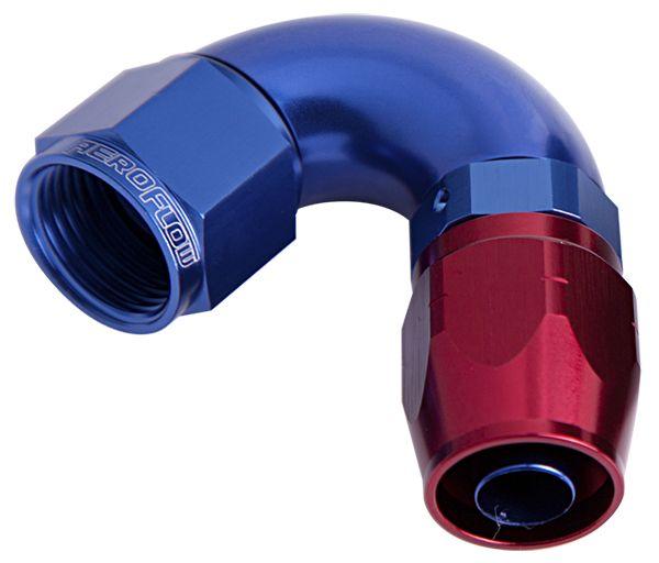 Aeroflow 550 Series Cutter One-Piece Full Flow Swivel 120° Hose End -4AN (AF554-04)