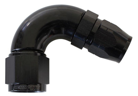 Aeroflow 550 Series Cutter Style One Piece Swivel 120° Stepped Hose End -10AN to -12 Hose (AF554-12-10BLK) AF554-12-10BLK