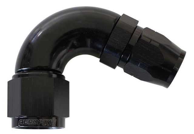 Aeroflow 550 Series Cutter Style One Piece Swivel 120° Stepped Hose End -10AN to -12 Hose (AF554-12-10BLK) AF554-12-10BLK
